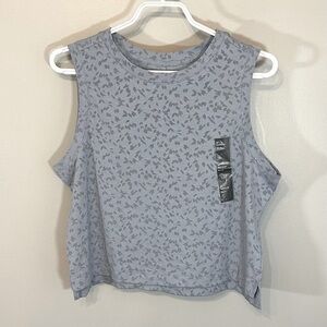 All In Motion Cropped Sleeveless High Neck Burnout Boxy Fit Size M